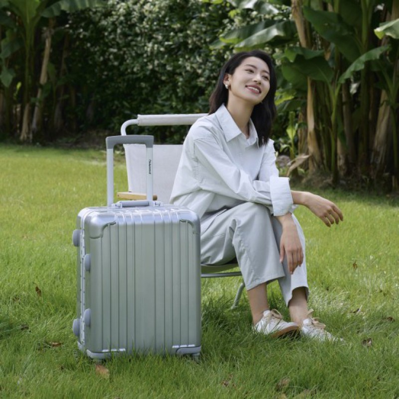 【爆款铝框】外交官拉杆箱时尚铝框箱经典竖纹男女旅行箱TC-909